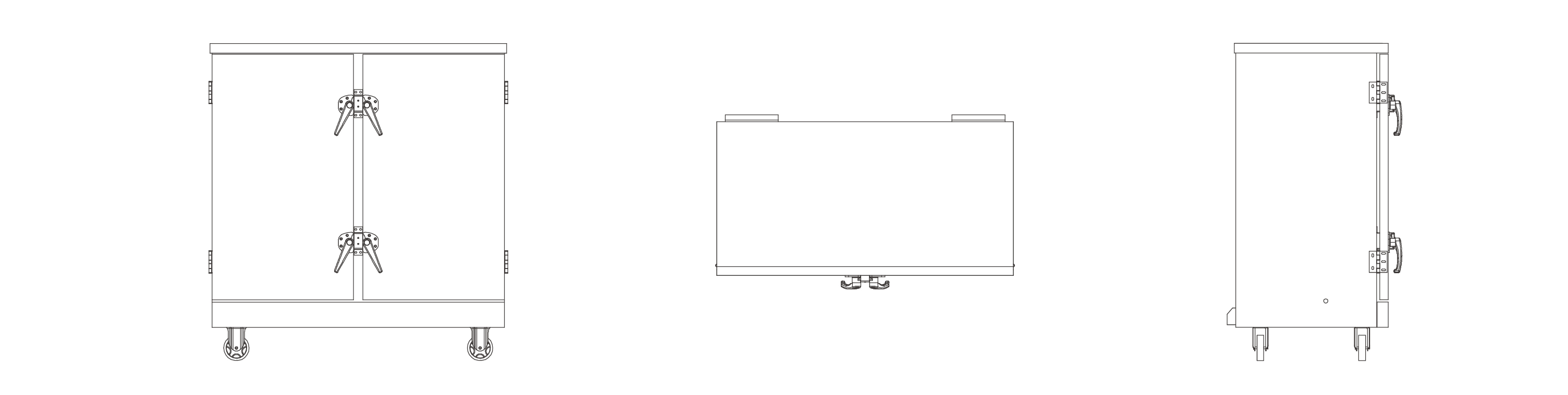 华飞系列蒸饭柜三视图