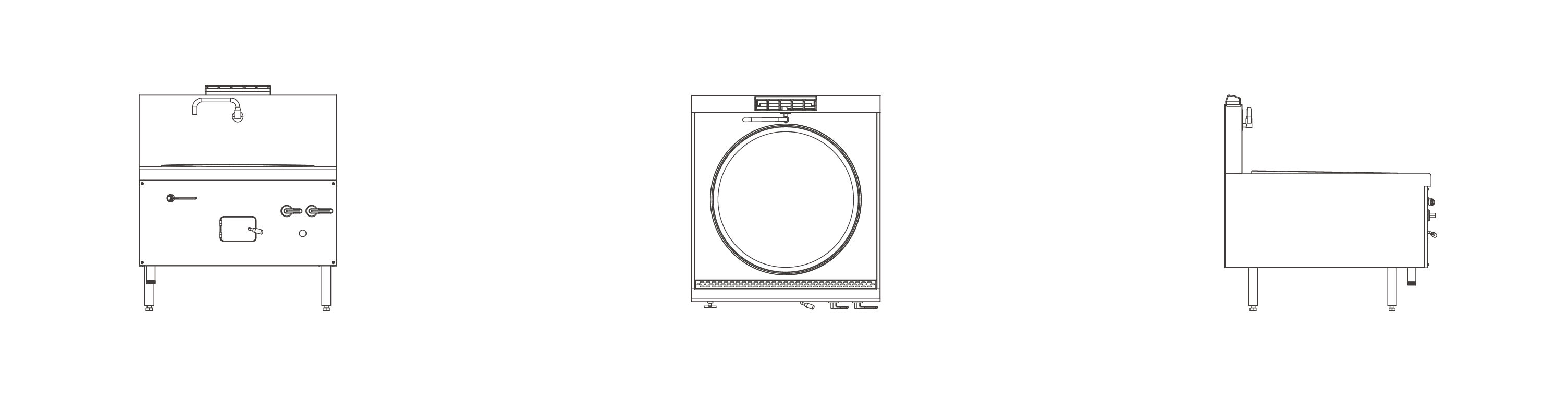 燃气大锅灶三视图